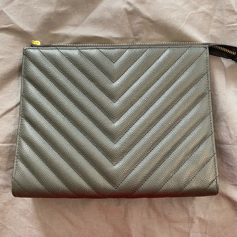 Cloth and Paper Leather Clutch